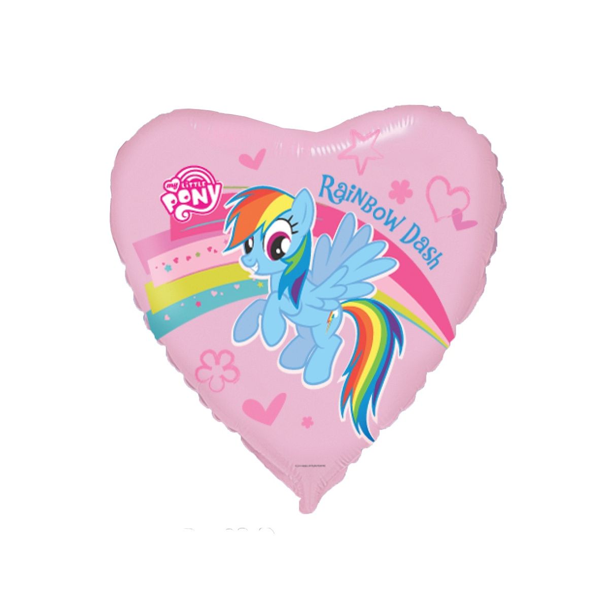 Balon foliowy Godan Pony z tęczą, pakowany 18cal (B201689)