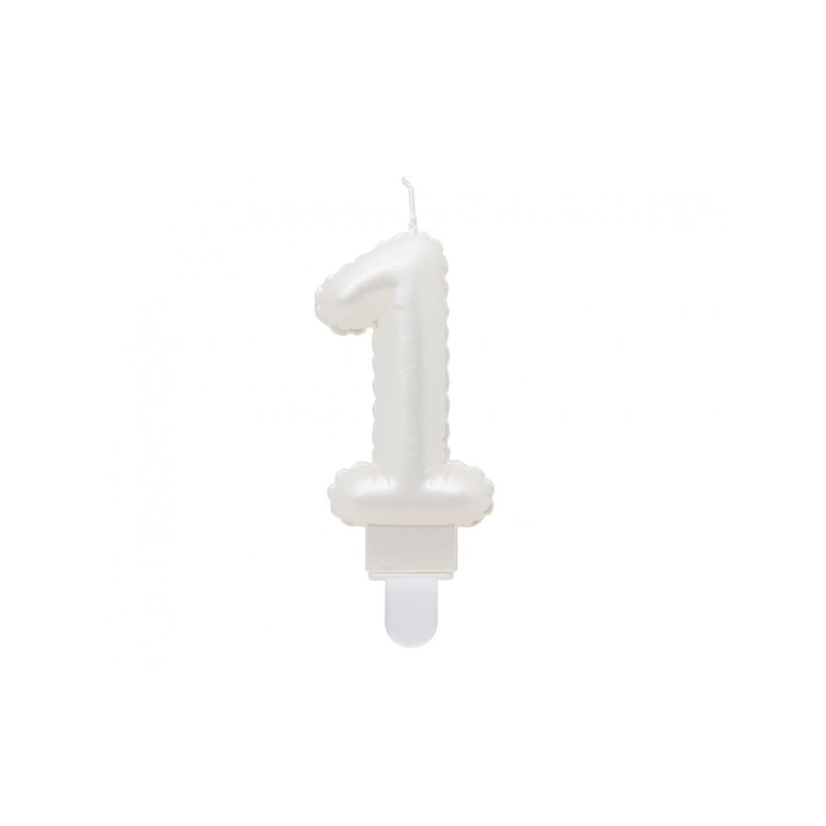 Świeczka urodzinowa cyferka 1, perłowa biała, 7 cm Godan (SF-PBI1)