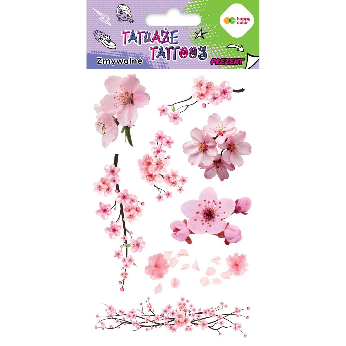 Tatuaż Happy Color zmywalny Sakura (HA 4261 1020-UN01)