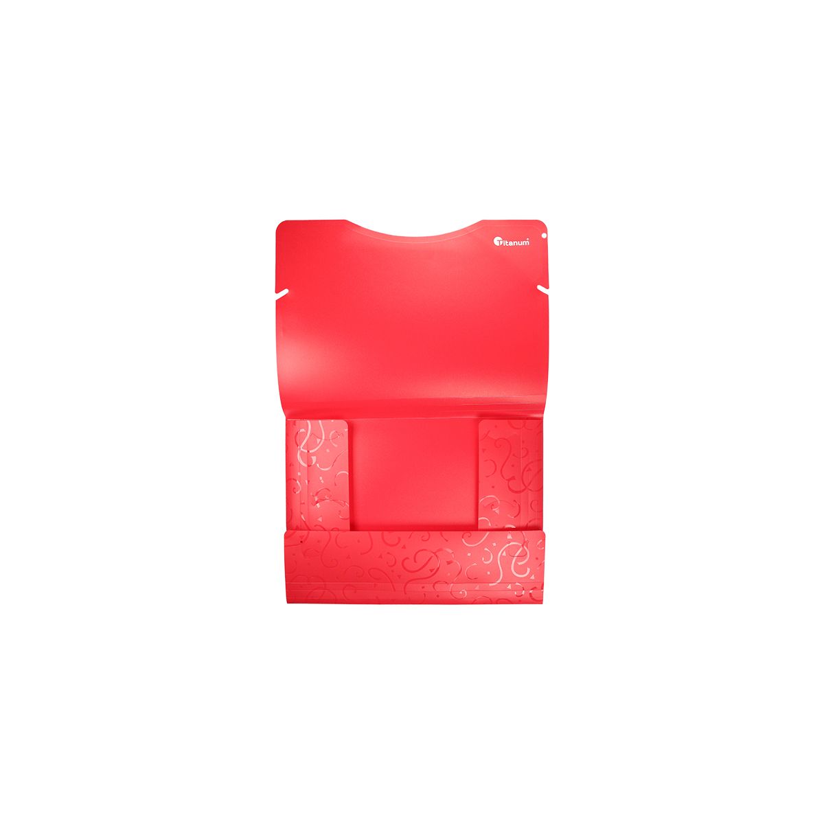 Teczka PP Titanum A4 z gumką czerwona z wzorami (TGW4RE)