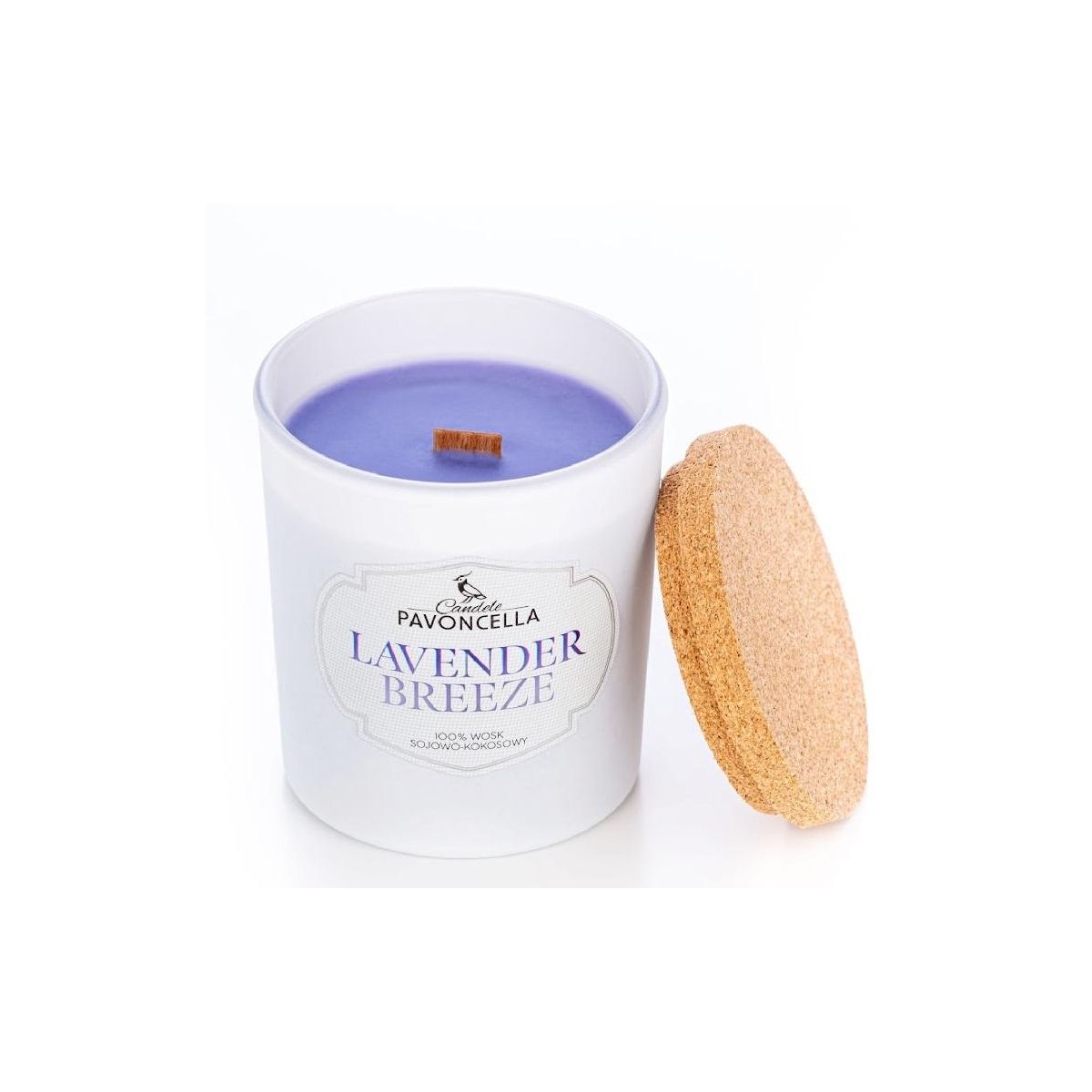 Świeczka ozdobna Pavoncella Classico Lavender Breeze biała 135 g (5905711530165)