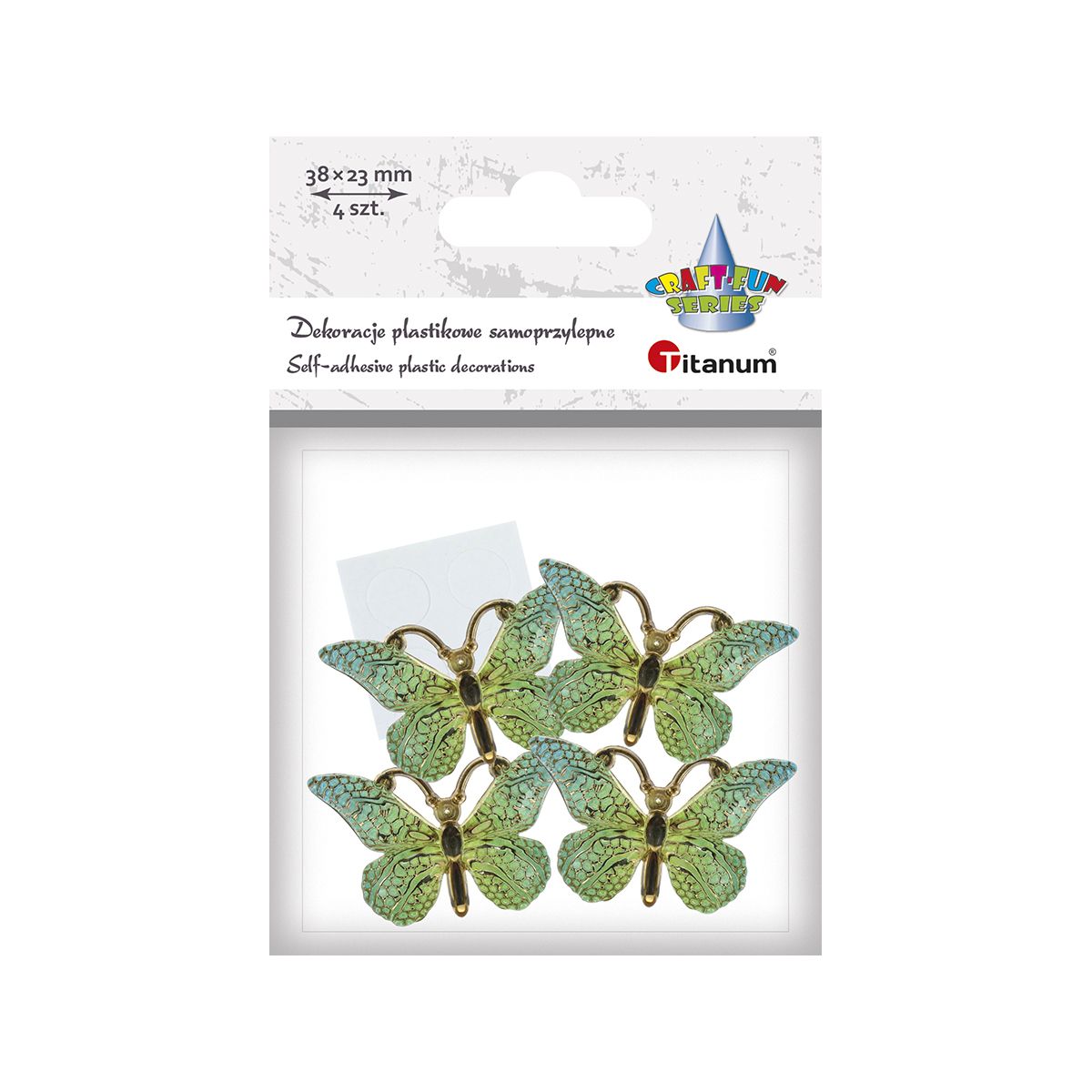 Dekoracja Craft-Fun Series Motyle plastikowe samoprzylepne Titanum (2324012-3)