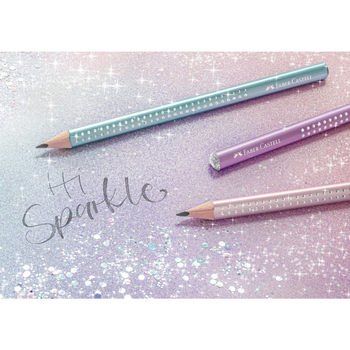 Ołówek Faber Castell Jumbo Sparkle metallic fioletowy B (111663 FC)