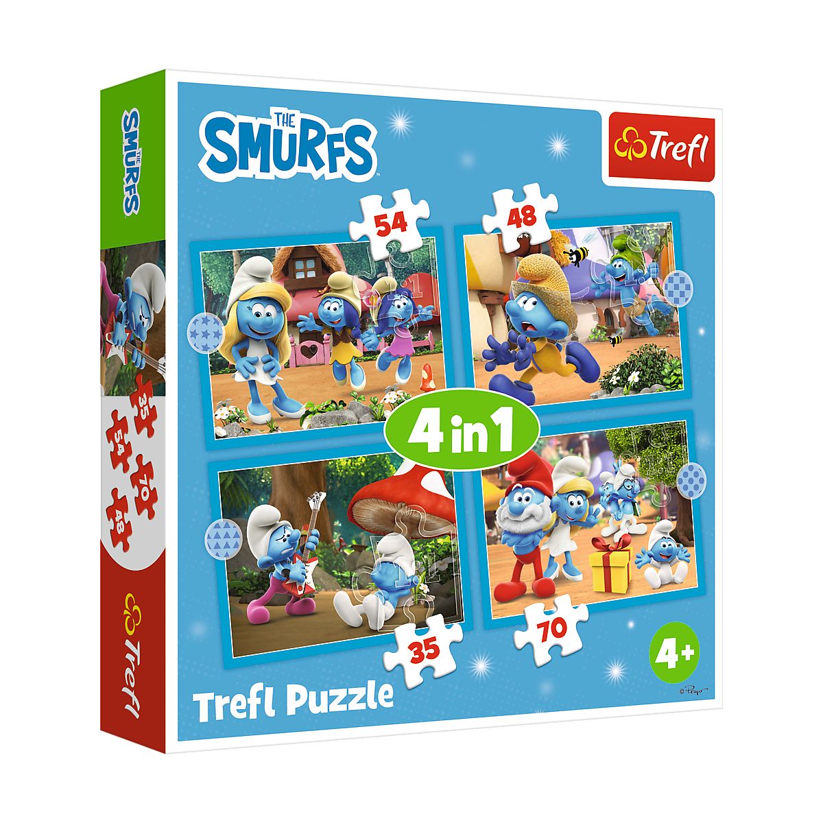 Puzzle Trefl Smerfy Wioska Smerfów 4w1 el. (34656)