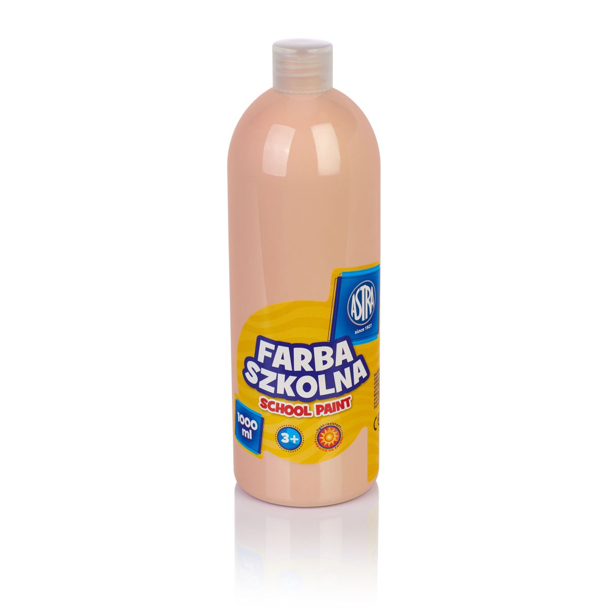 Farby plakatowe Astra szkolne kolor: cielisty 1000ml 1 kolor.