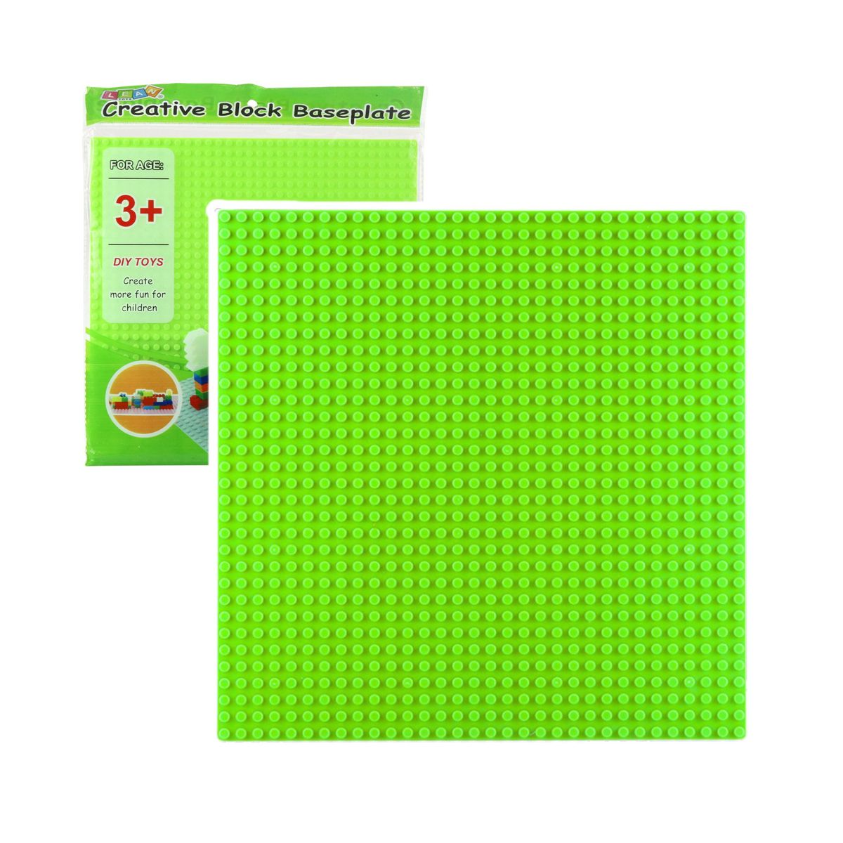 Klocki konstrukcyjne Płyta Plansza Konstrukcyjna Do Klocków Budowania Jasnozielona 25,5x25,5 cm Lean (23528)