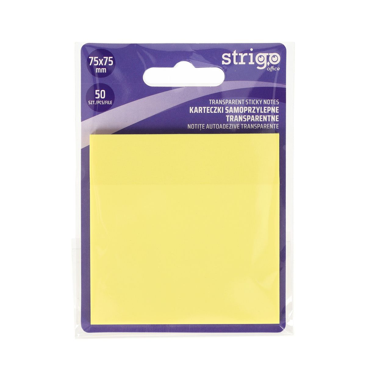 Notes samoprzylepny (karteczki) Strigo strzałki 4kol 75x75 żółty 50k [mm:] 76x76 (SSN029)