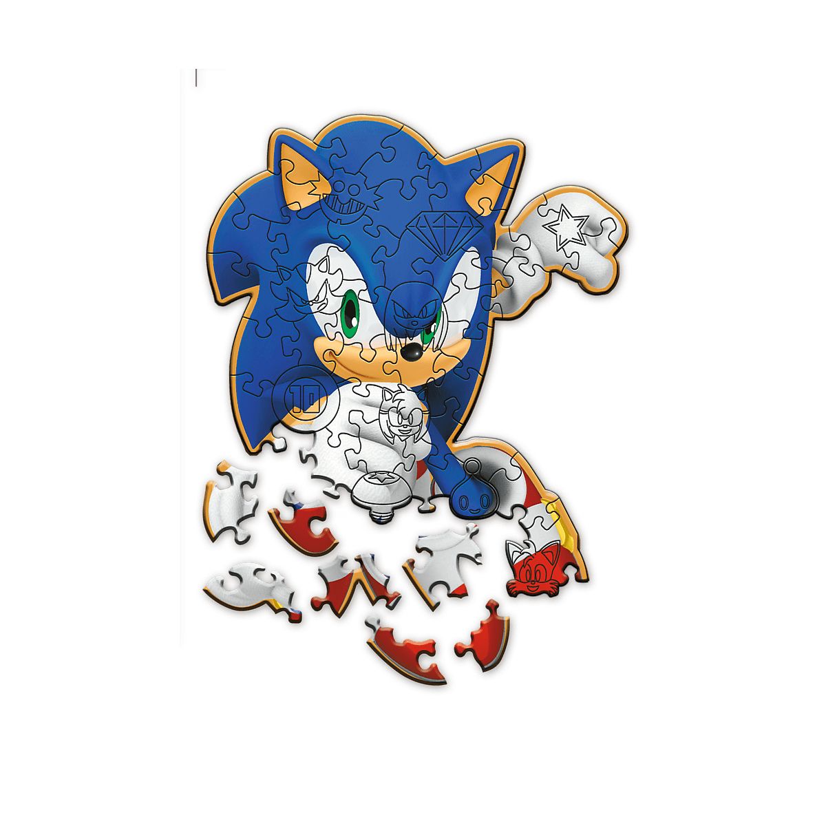 Puzzle Trefl Sonic Drewniane Sprytny Sonic (20203)