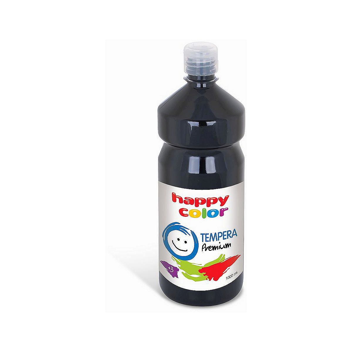 Farba tempera Happy Color kolor: czarna 1000ml 1 kolor. (HA 3310 1000-9)