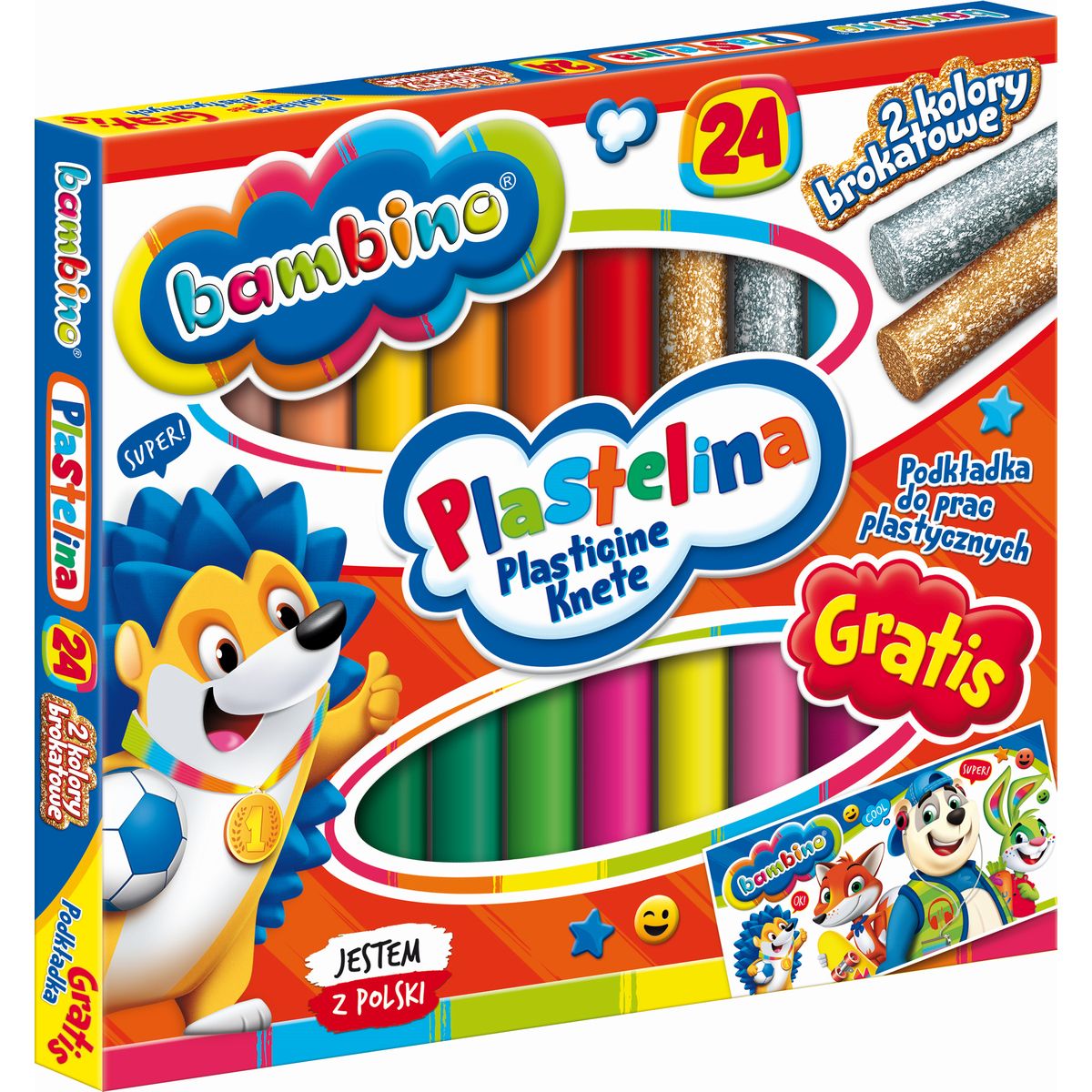 Plastelina 24 kol. standard mix St.Majewski