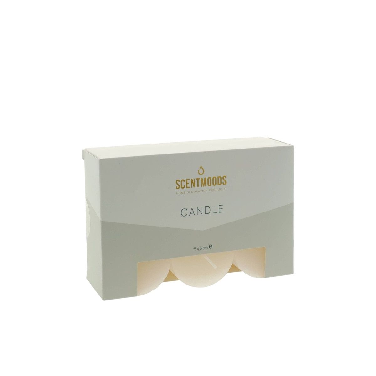 Świeca pieńkowa 5x5cm 6szt., w kolorze Ivory [mm:] 50 śr. 50mm Pavoncella (8720935400851)