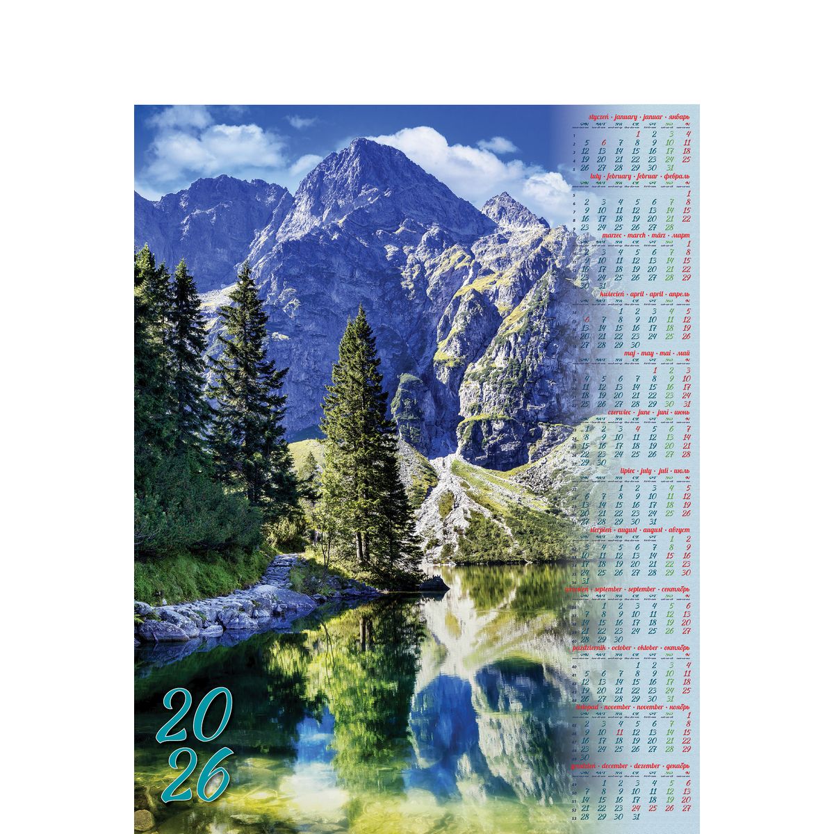 Kalendarz ścienny (401000) k:2915-377 plakatowy 670mm x 988mm Telegraph (01)