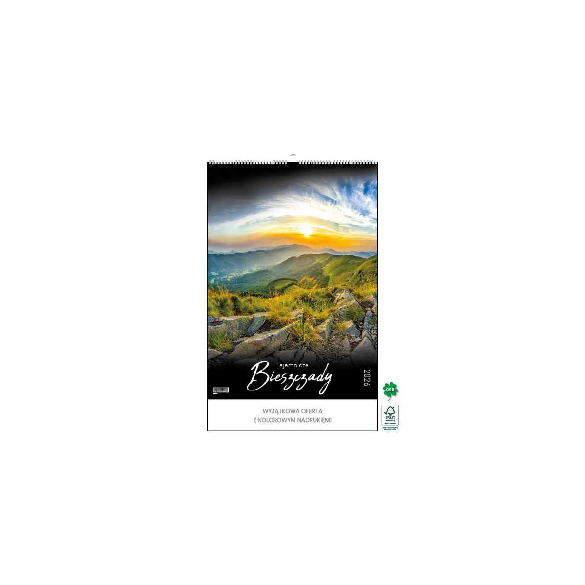 Kalendarz ścienny TAJEMNICZE BIESZCZADY WIELOPLANSZOWY 330mm x 500mm Jotan (WP127)