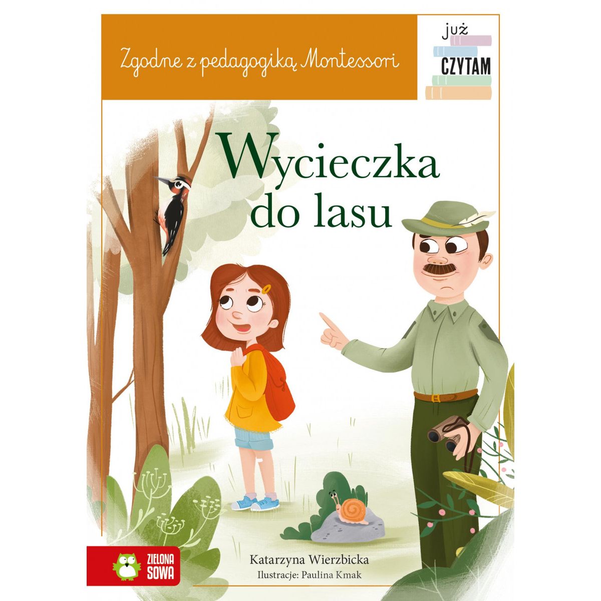 Książeczka edukacyjna Zielona Sowa Już czytam Montessori. Wycieczka do lasu