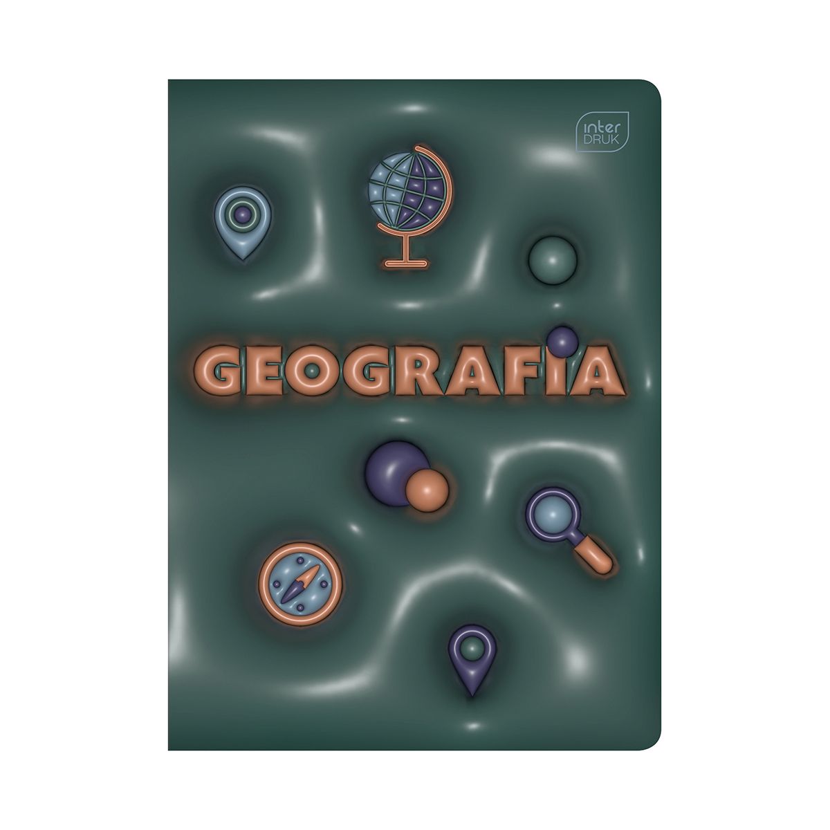 Zeszyt tematyczny Interdruk HYBRID GEOGRAFIA A5 60k. 70g krata (+pigułka wiedzy)