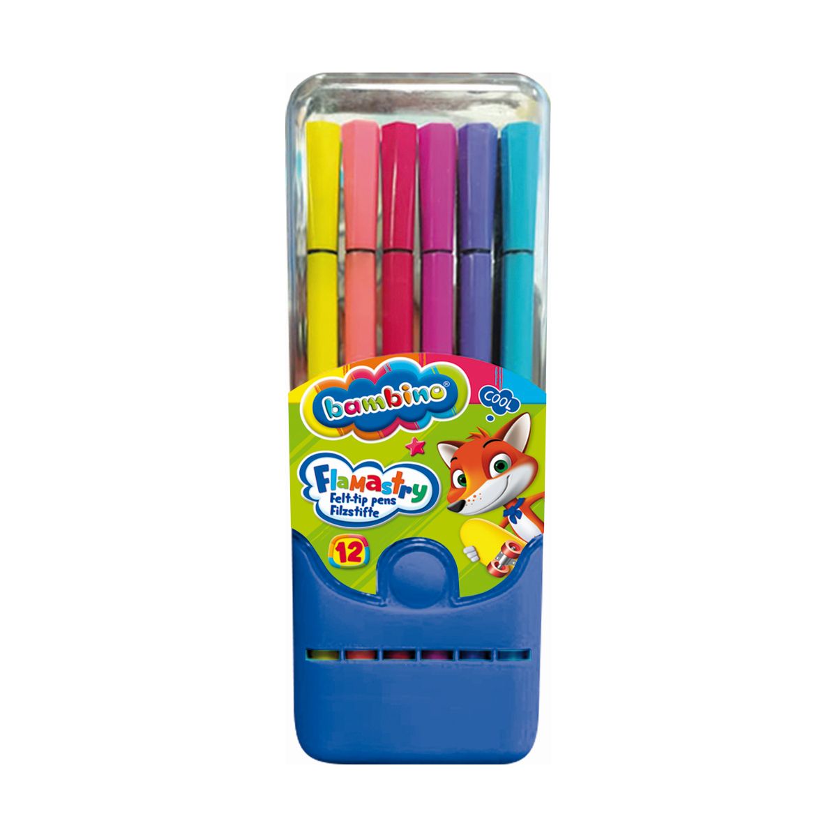 Flamaster MINI ZOO 12 kol 12 kol. Bambino (5903235649745)