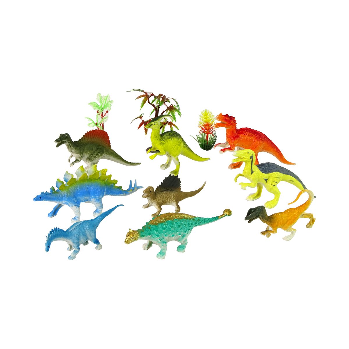 Figurka Zestaw Figurek Dinozaurów 9 sztuk Kolorowe wkład Lean (14813)