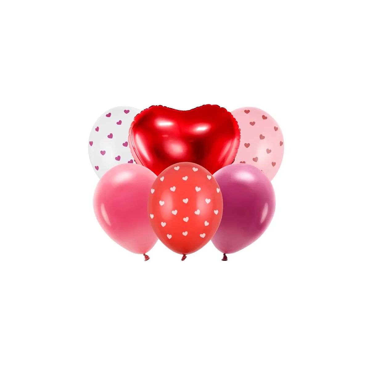 Balon gumowy Partydeco zestaw Be mine valentine mix 300mm (ZB1)