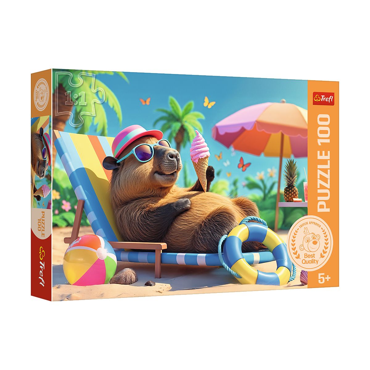 Puzzle Relaks w stylu kapibary 100 el. Trefl (16537)
