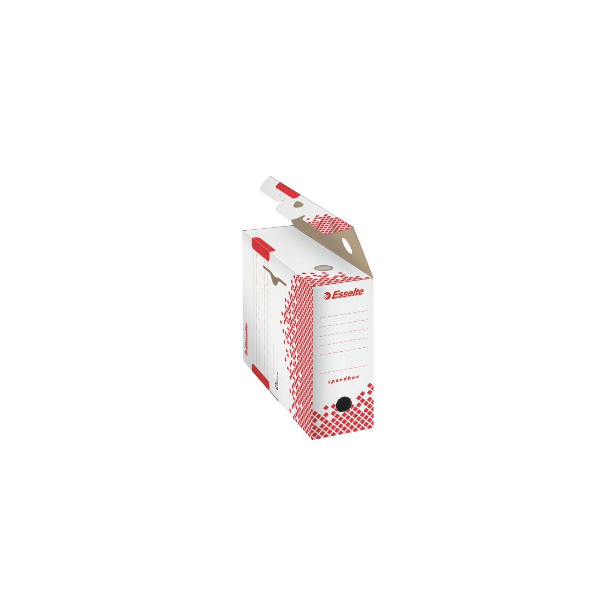 Pudło archiwizacyjne Speedbox biało-czerwony karton [mm:] 100x250x 350 Esselte (623908)