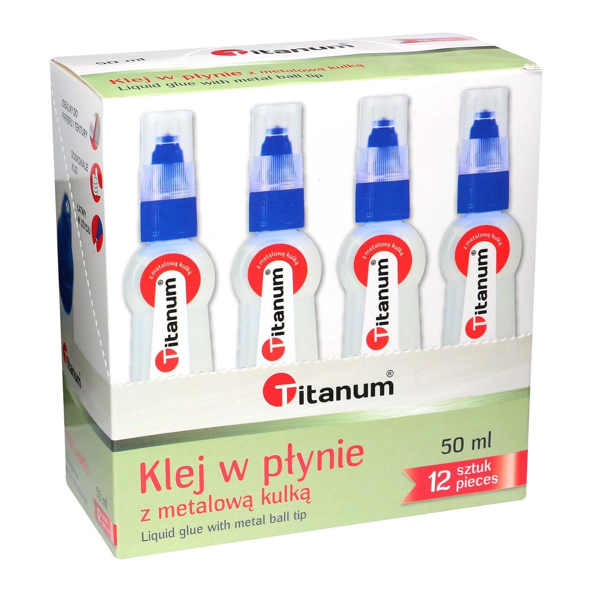 Klej w płynie Titanum z metalową kulka 50ml