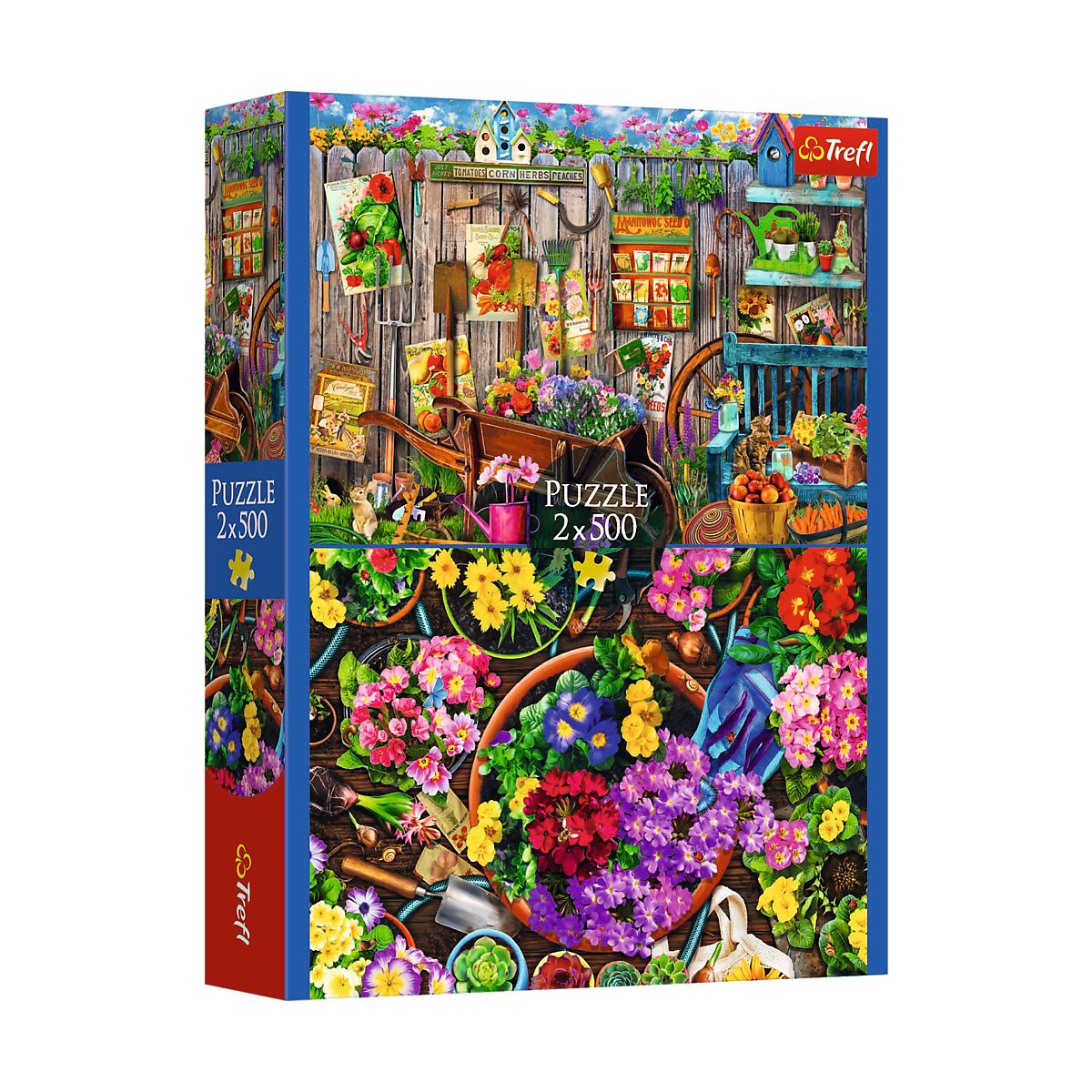 Puzzle Trefl Prace w ogrodzie 2x500 el. (37529)