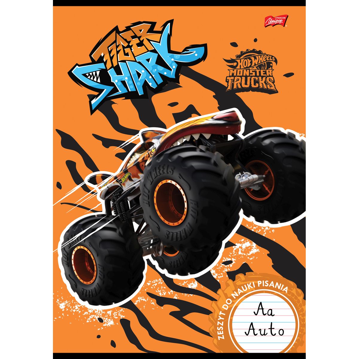 Zeszyt Unipap Mattel Hot Wheels do nauki pisania A4 32k. 70g podwójna linia kolor