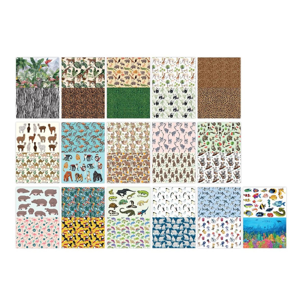 Zeszyt papierów kolorowych Happy Color ANIMALS WILD A4 80g 15k (HA 3808 2030-MW)