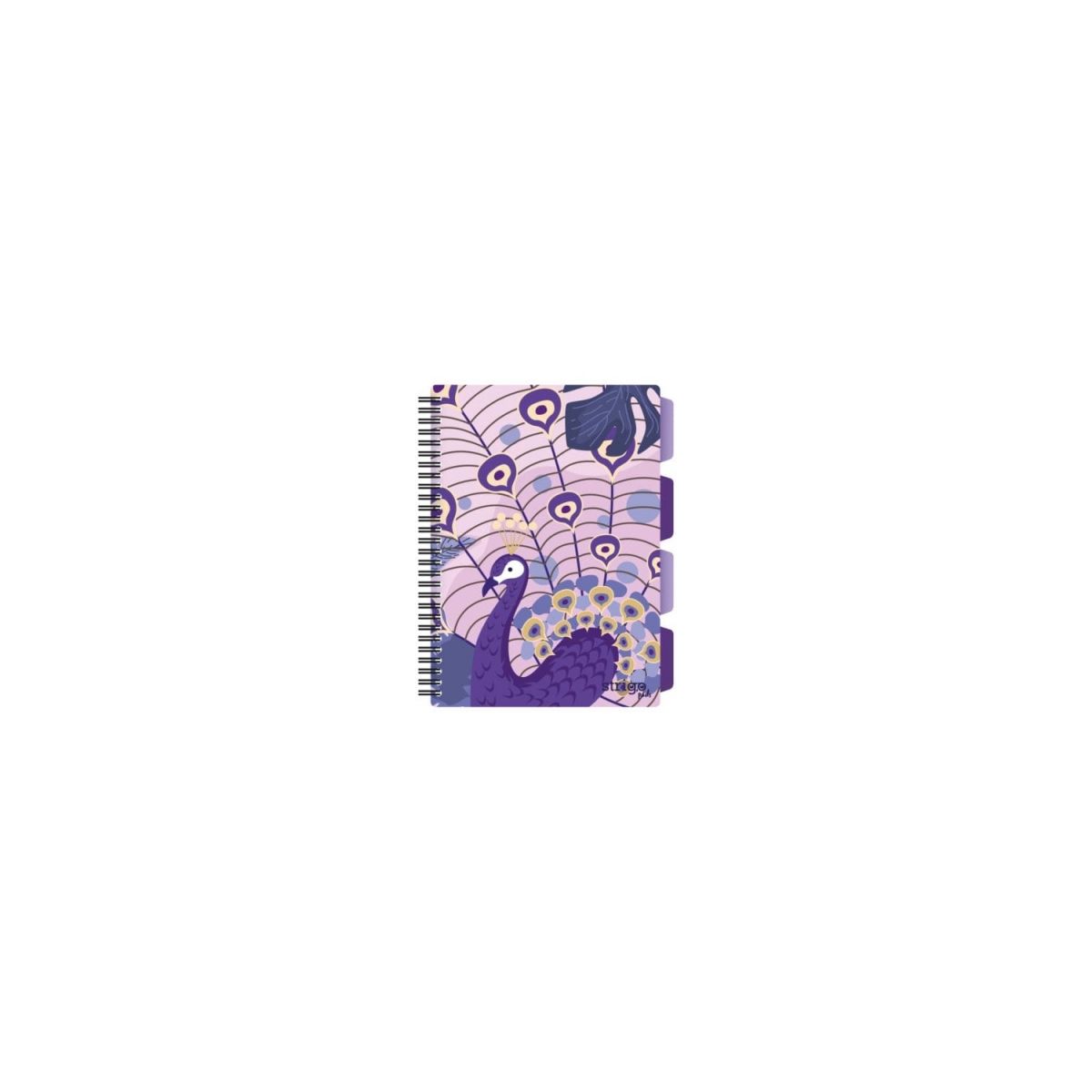 Kołozeszyt (kołobrulion) Strigo JUNGLA FIOLETOWY B5 100k. 80g krata (PADS041)