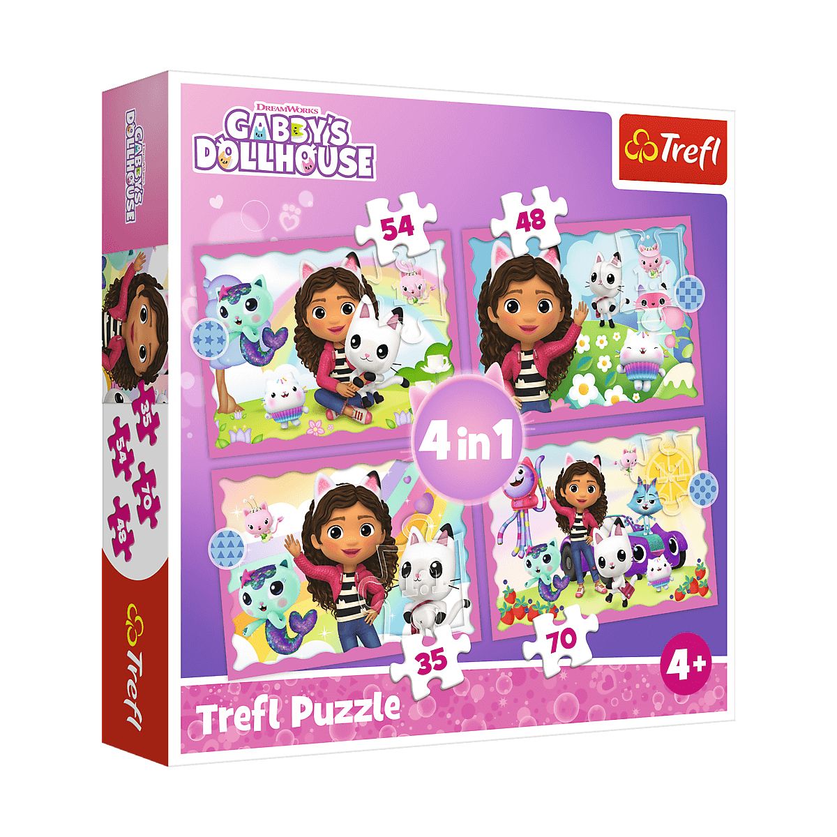 Puzzle Trefl Gabby's Dollhouse 4w1 el. (34620)