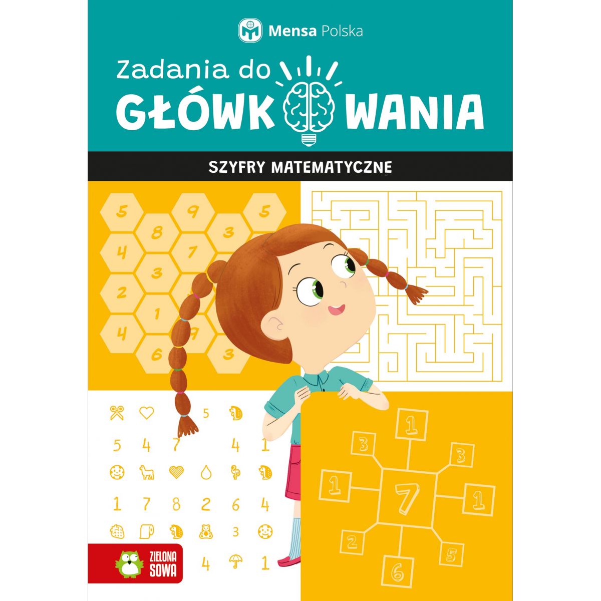 Książeczka edukacyjna Zielona Sowa Zadania do główkowania. Szyfry matematyczne