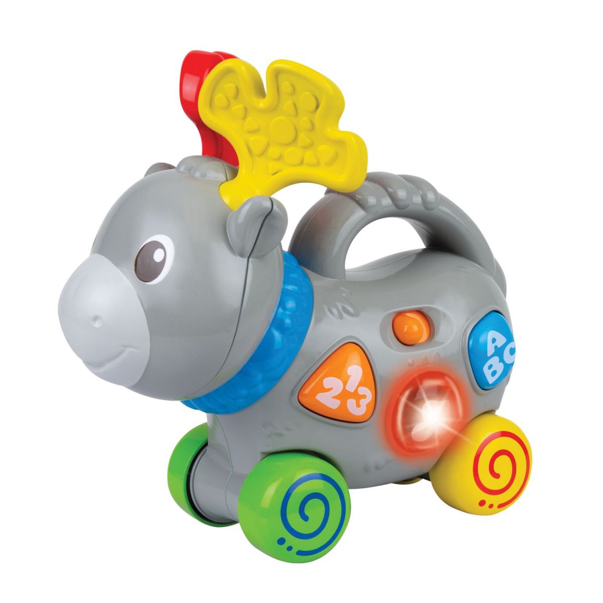 Zabawka dźwiękowa łoś jeżdżący Smily Play (000768)