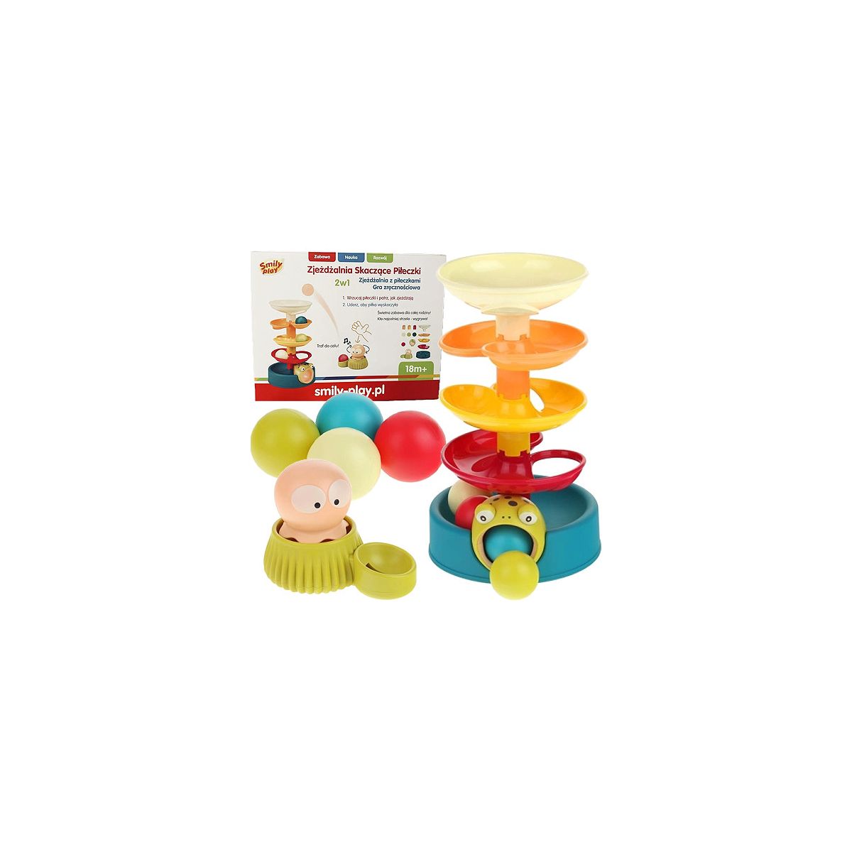 Zabawka edukacyjna zjeżdżalnia skaczące piłeczki Smily Play (SP84959)