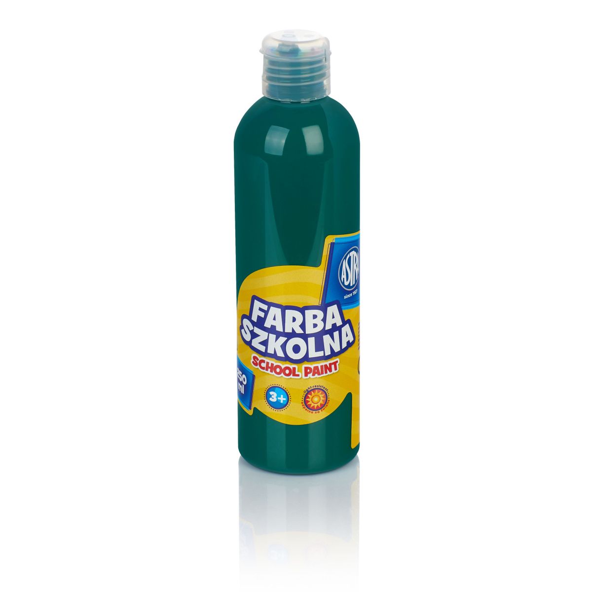 Farby plakatowe Astra szkolne kolor: zielony 250ml 1 kolor.