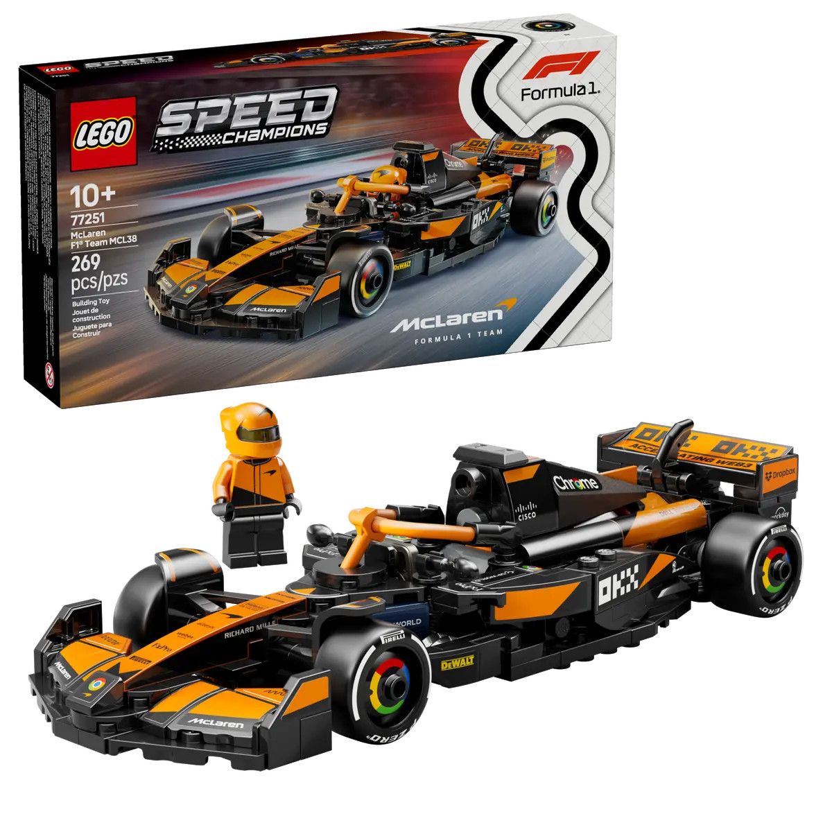 Klocki konstrukcyjne Lego Speed Champions Bolid F1® McLaren Team MCL38 (77251)