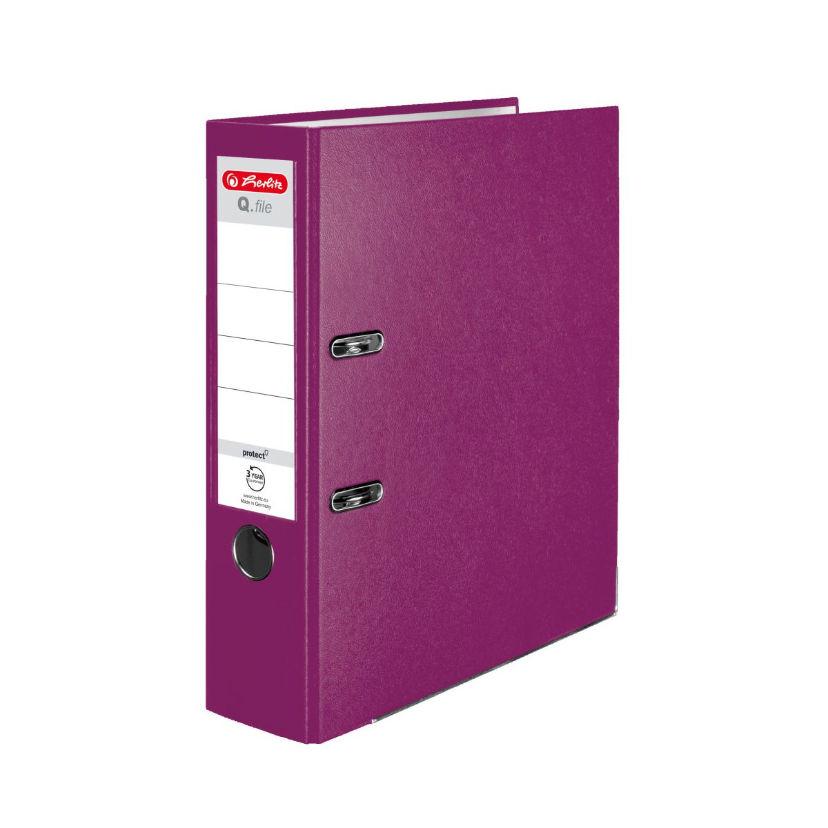 Segregator dźwigniowy Herlitz Q. file Standard A4 80mm jagodowy (50011872)