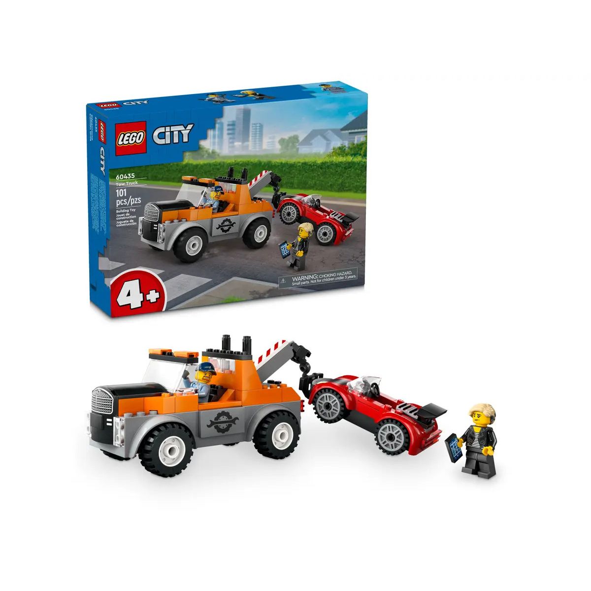 Klocki konstrukcyjne Lego City Samochód pomocy drogowej i naprawa sportowego auta (60435)