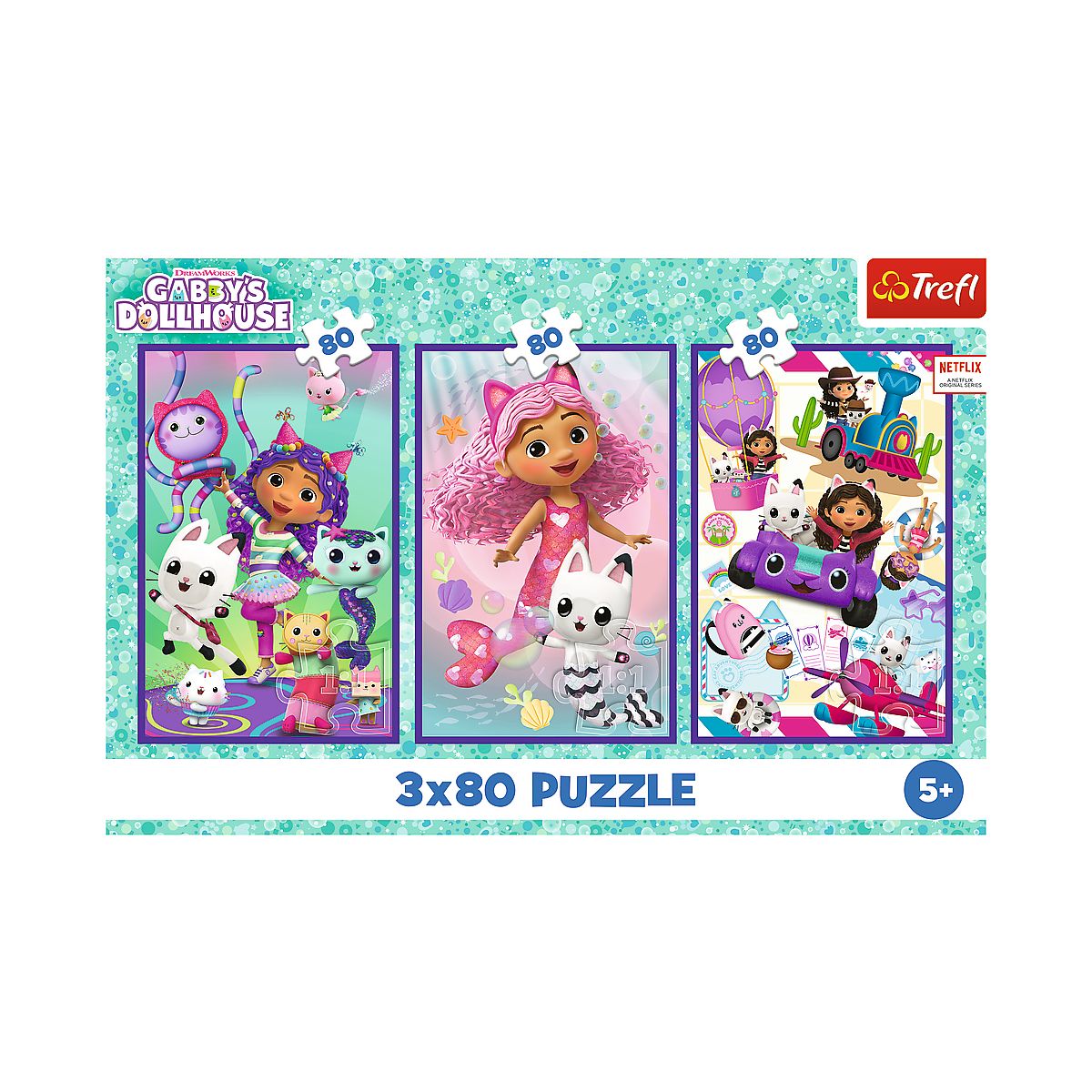 Puzzle Gabby Owady na łące 3x80 el. Trefl (34882)