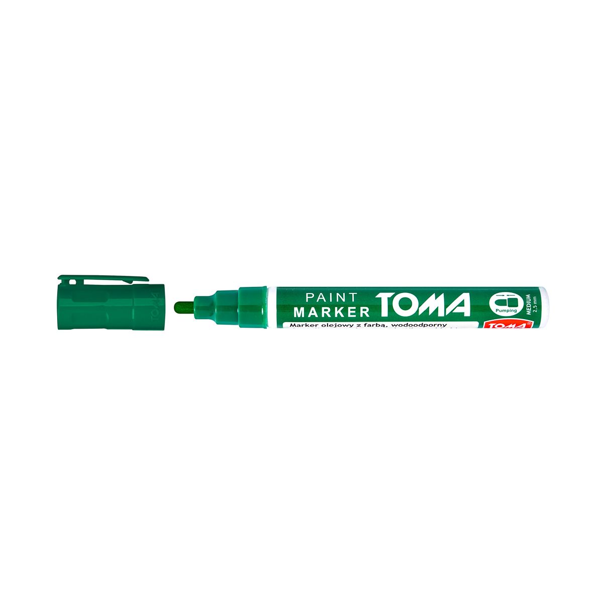 Marker olejowy Toma, zielony 2,5mm okrągła końcówka (TO-440 4 2)