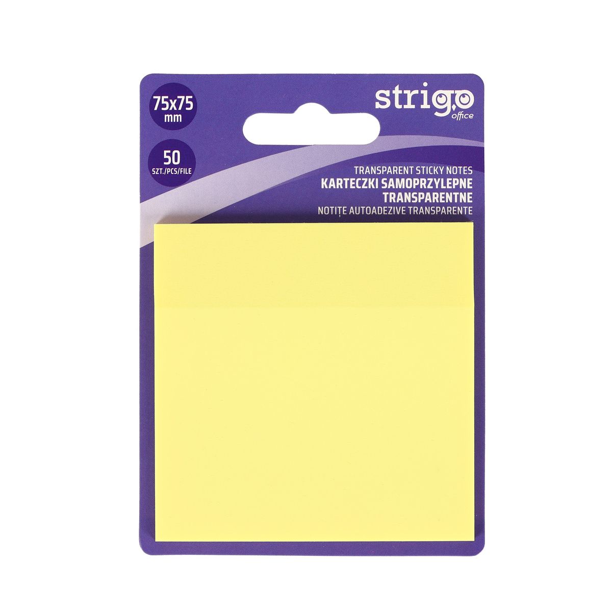 Notes samoprzylepny (karteczki) Strigo strzałki 4kol 75x75 żółty 50k [mm:] 76x76 (SSN029)