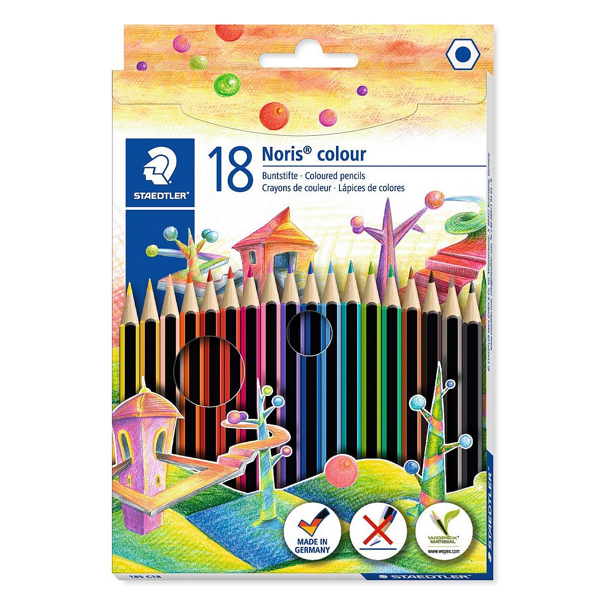 Kredki ołówkowe Staedtler Noris Wopex 18 kol. (S 185 C18)