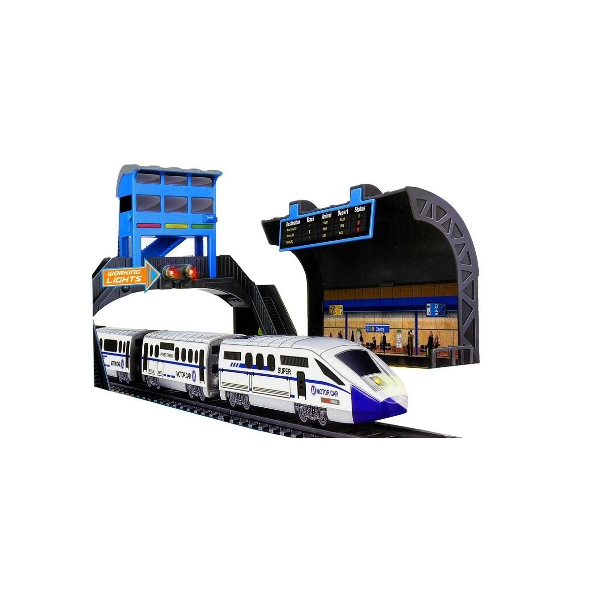 Kolejka na Baterie 244 cm + Dworzec Wagon Lean (2434)