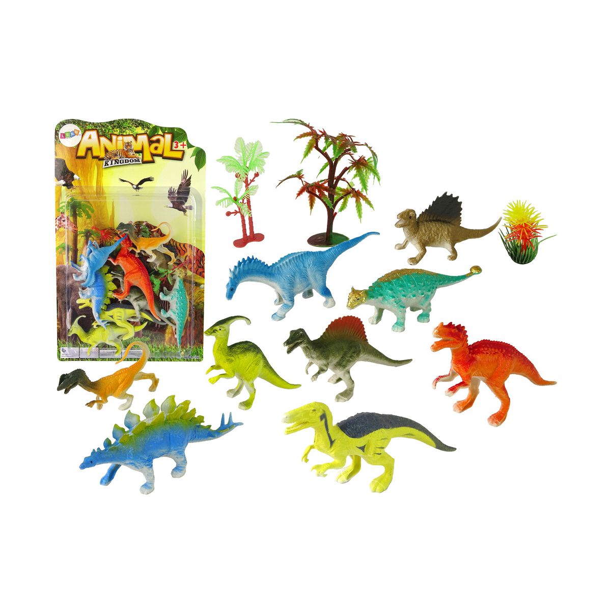 Figurka Zestaw Figurek Dinozaurów 9 sztuk Kolorowe wkład Lean (14813)