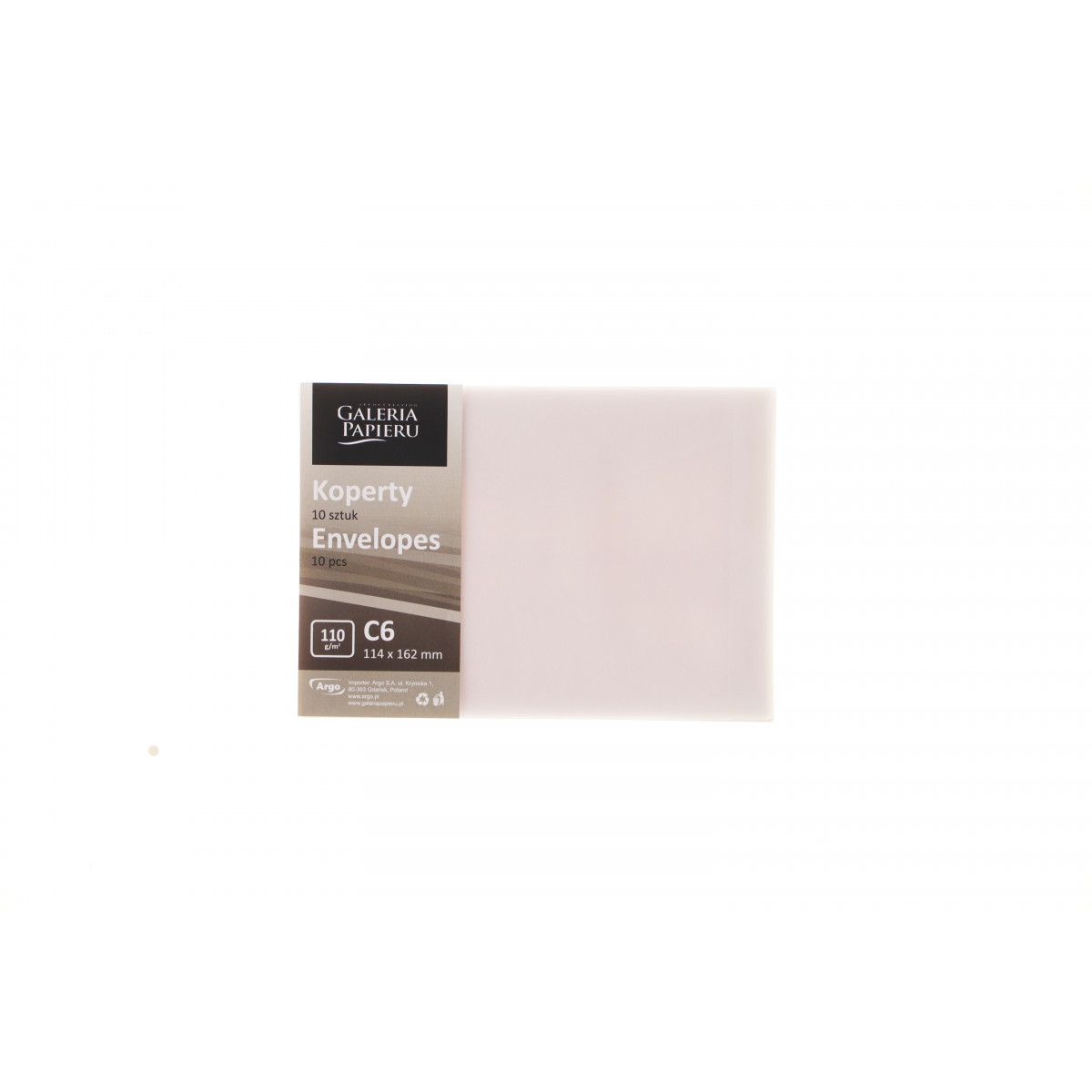 Koperta Argo kalka C6 biały [mm:] 114x162 (280295) 10 sztuk
