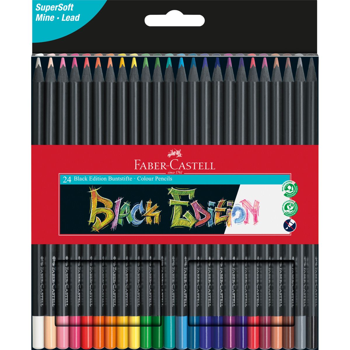 Kredki ołówkowe Faber Castell Black Edition 24 kol. (116424)