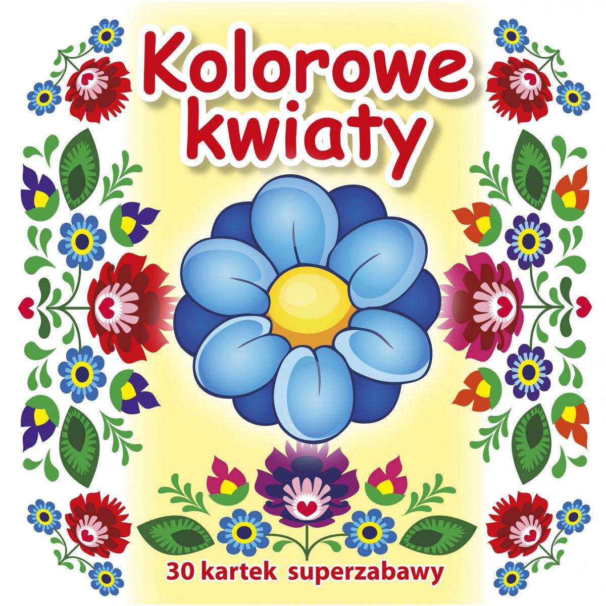 Kolorowanka Kolorowe kwiaty