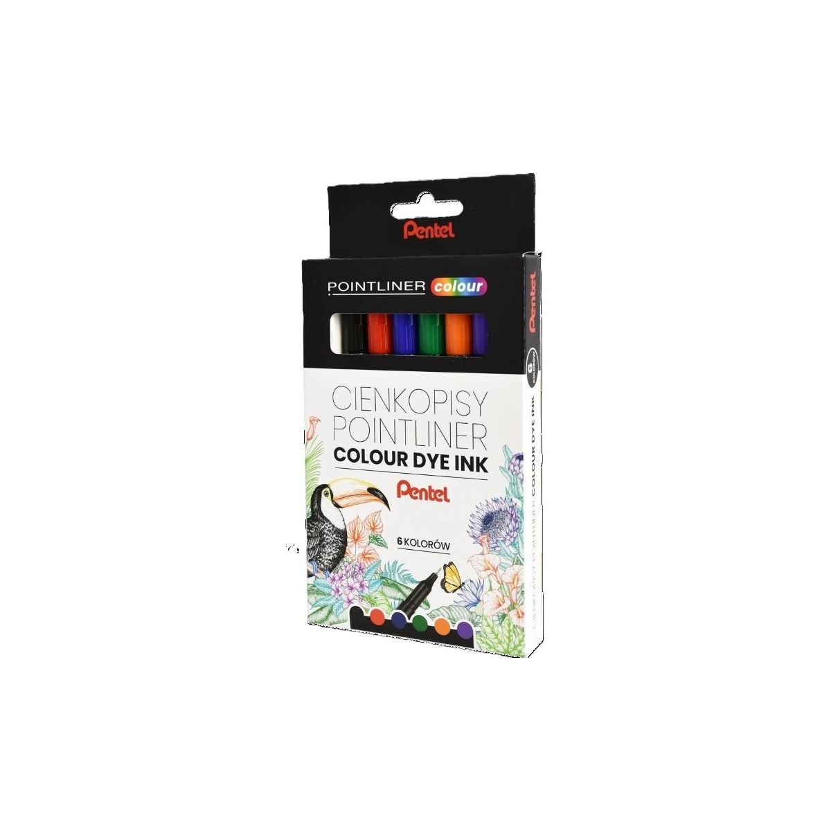 Cienkopis POINTLINER COLOUR mix 0,4mm 6kol. Pentel (S40-ST6PL)