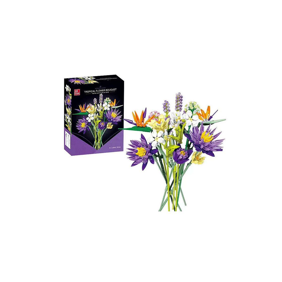 Klocki konstrukcyjne bukiet kwiatów. 891 szt. Adar (607538)