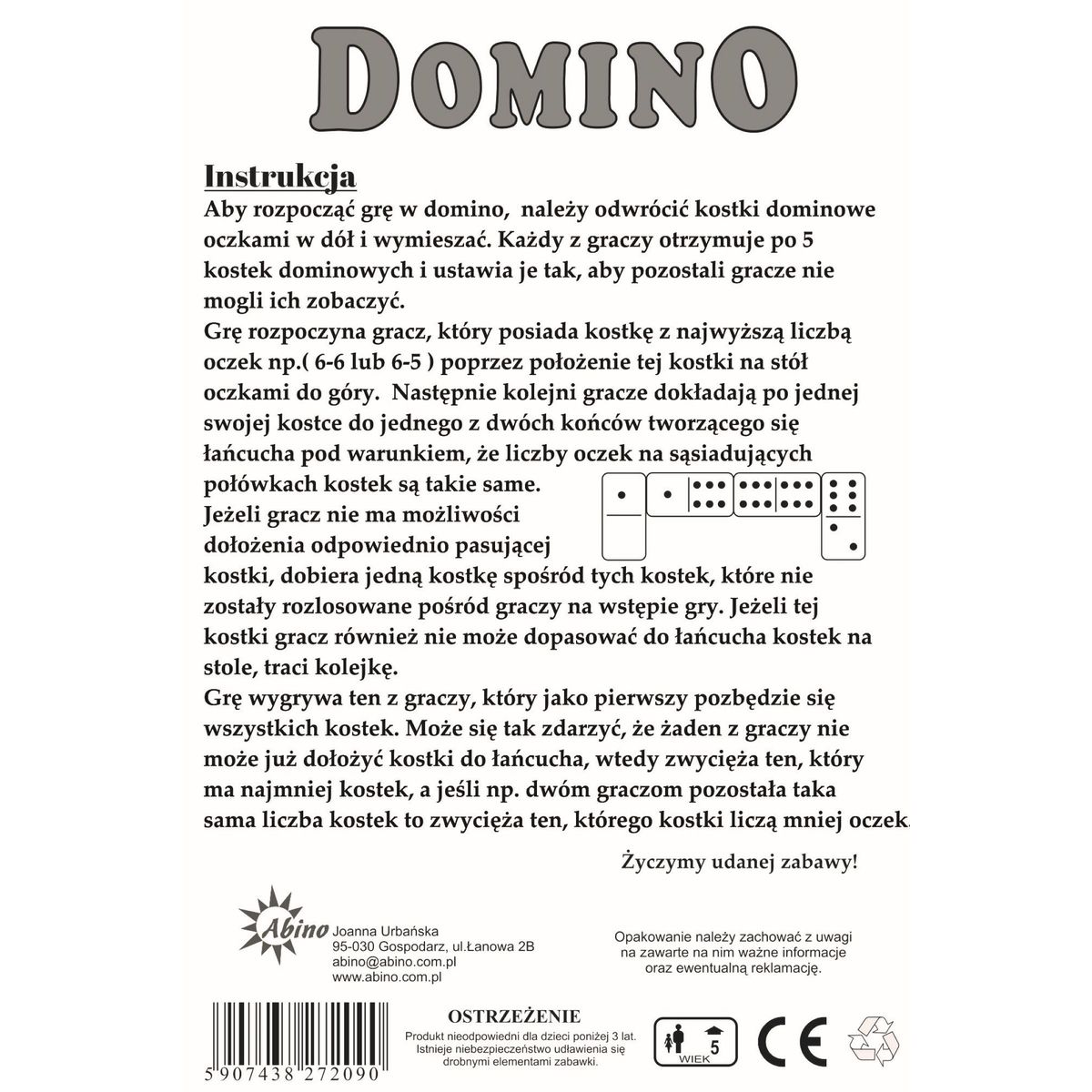 Gra logiczna Abino Domino (062561)