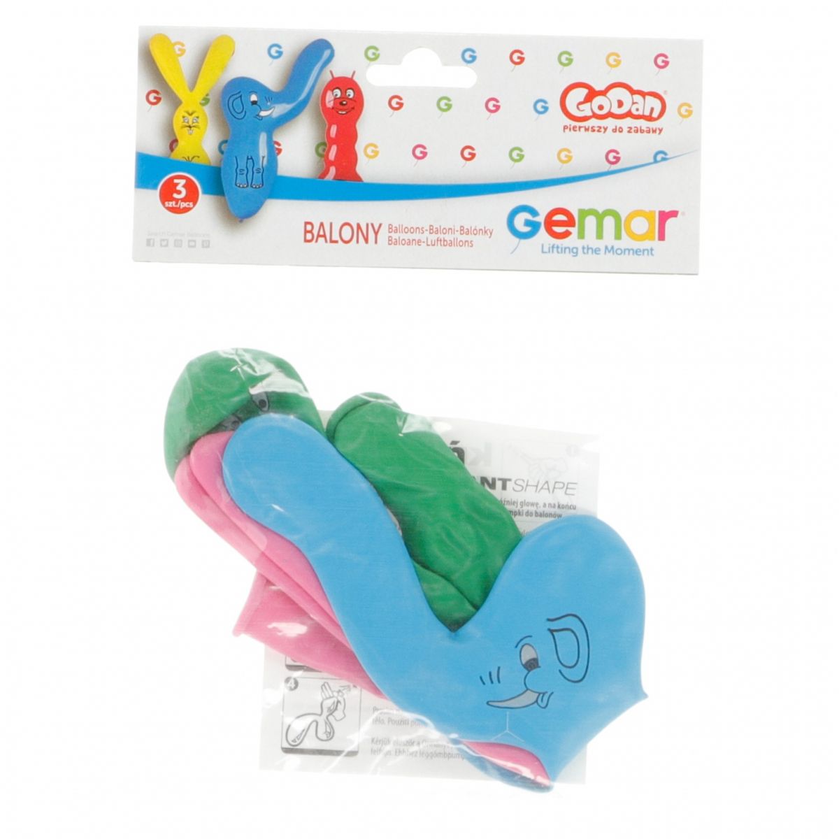 Balon gumowy Godan PREMIUM FIGURY 3 szt mix (GB/PG10)